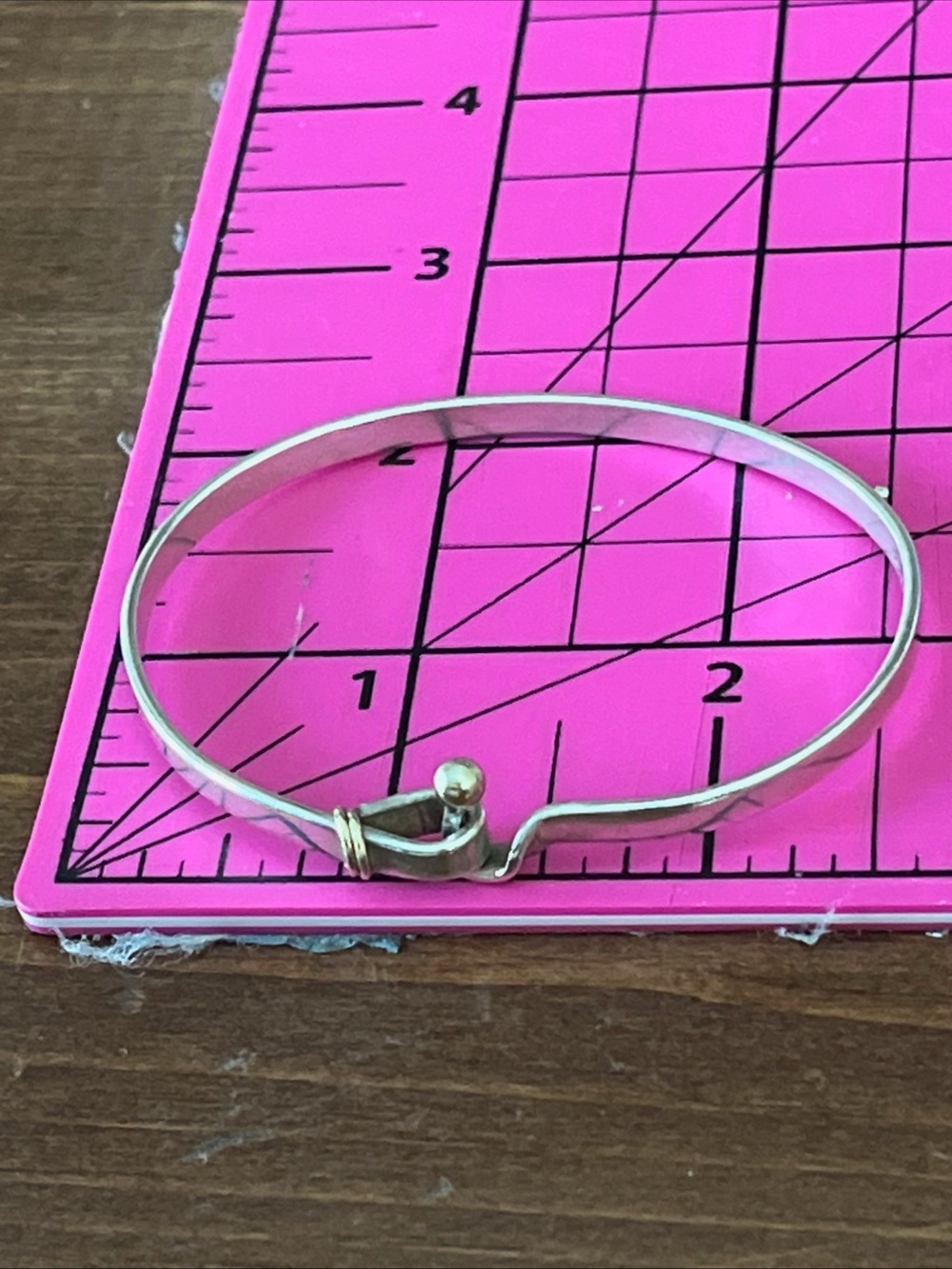 Tiffany & Co. hook and eye SS 925 Bangle with 18k yellow Gold Accents orig pkg - Picture 9 of 14